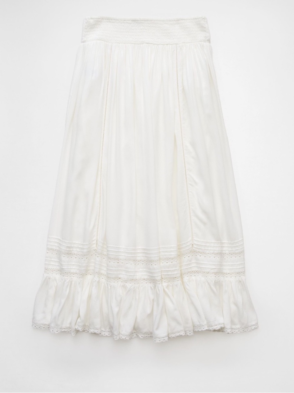 AE Women's White Maxi Skirt - Lightweight & Flowing American Eagle Outfitters - Picture 5 of 5
